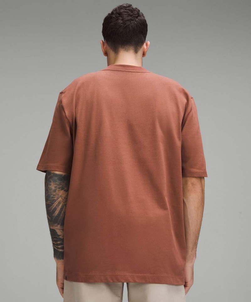 Lululemon Heavyweight Bomull Jersey T-shirt Herr Koppar Sverige | FXJUBA105