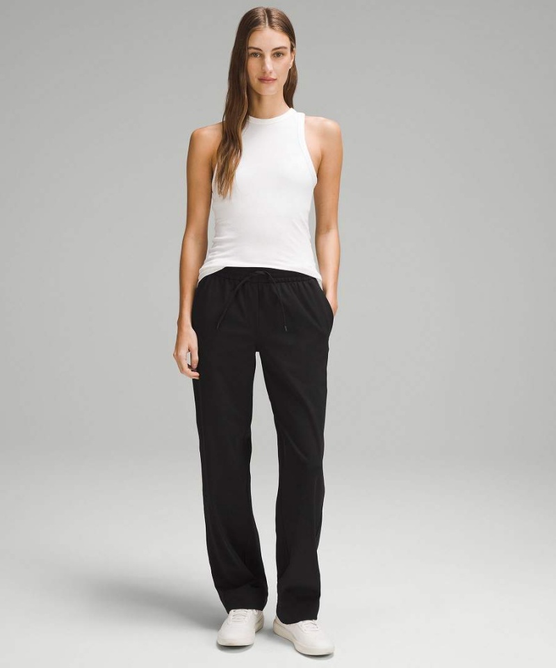 Lululemon Hetero-Leg Mid-Rise Luxtreme Regular Byxor Dam Svarta Sverige | VNGTHU931