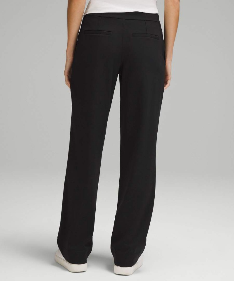 Lululemon Hetero-Leg Mid-Rise Luxtreme Regular Byxor Dam Svarta Sverige | VNGTHU931