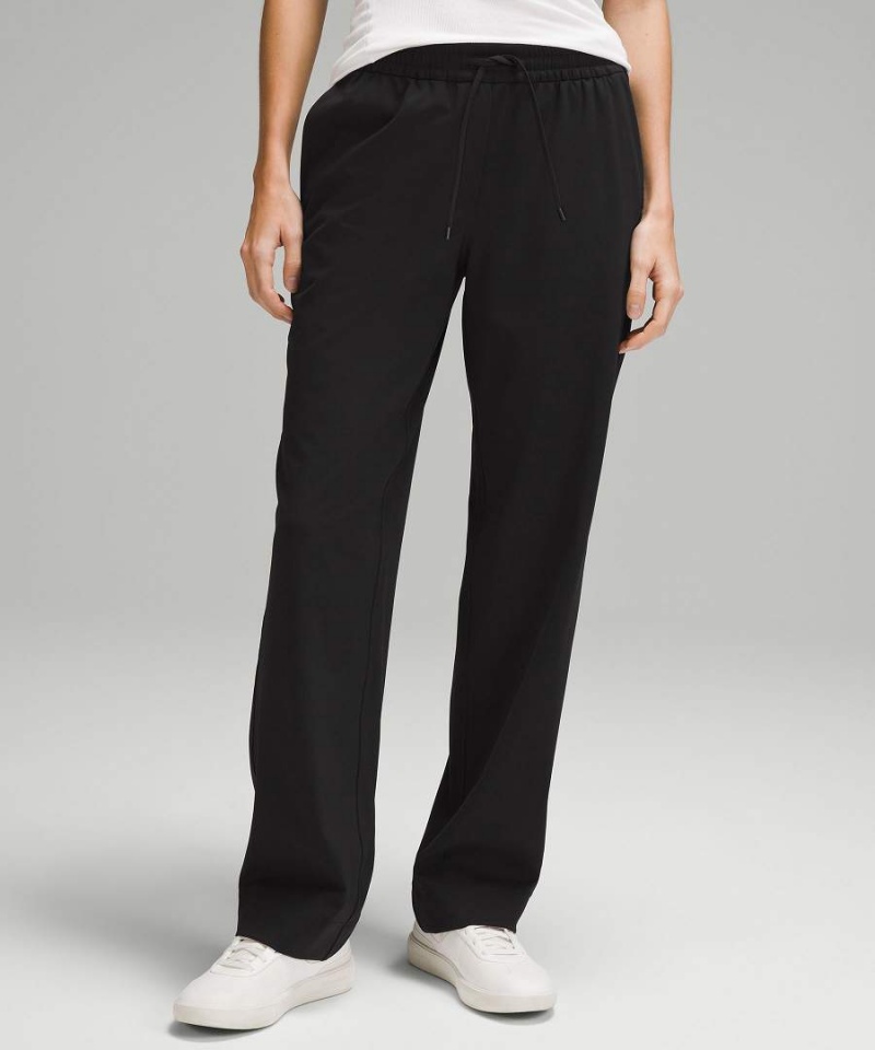Lululemon Hetero-Leg Mid-Rise Luxtreme Regular Byxor Dam Svarta Sverige | VNGTHU931