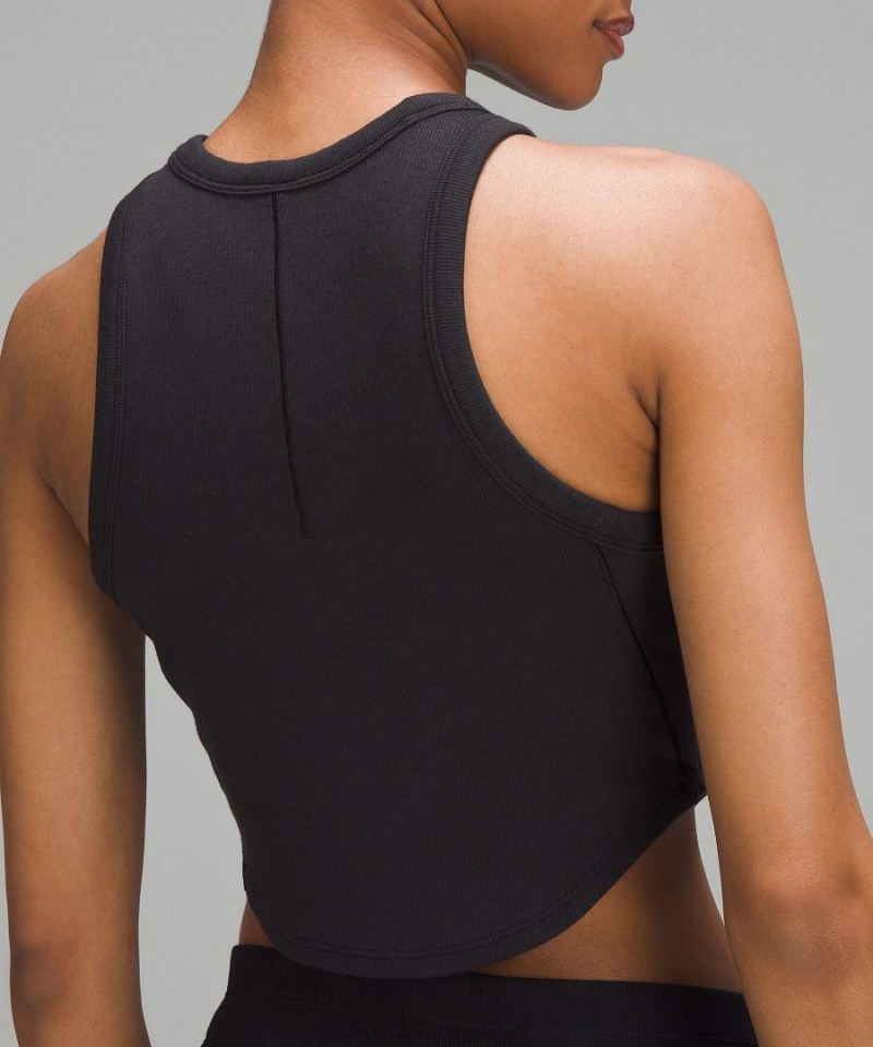 Lululemon Hold Tight Cropped Linne Dam Svarta Sverige | HZOXEG127