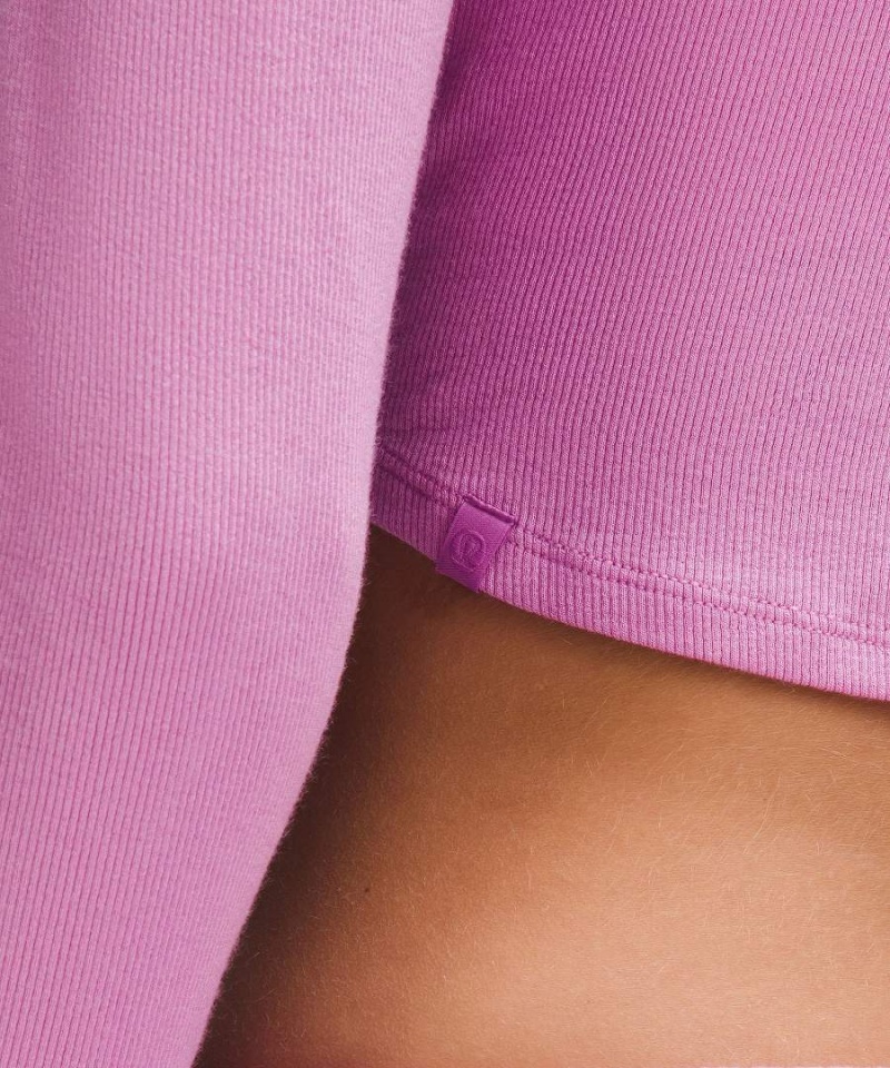 Lululemon Hold Tight Cropped Långärmad Tröja Dam Lila Sverige | HULKBN532