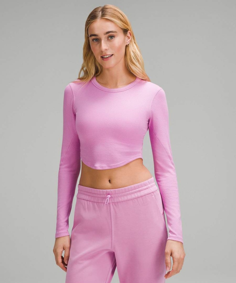 Lululemon Hold Tight Cropped Långärmad Tröja Dam Lila Sverige | HULKBN532