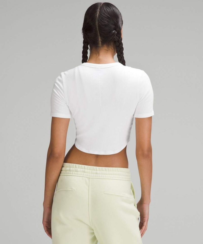 Lululemon Hold Tight Cropped T-shirt Dam Vita Sverige | RYZPNX139