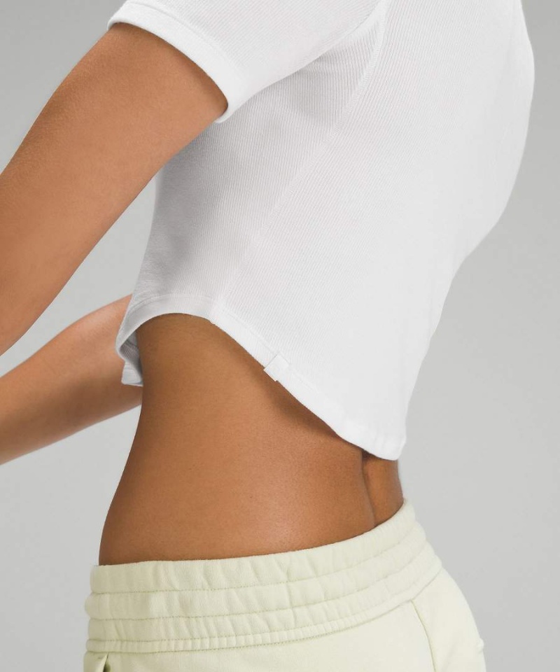 Lululemon Hold Tight Cropped T-shirt Dam Vita Sverige | RYZPNX139