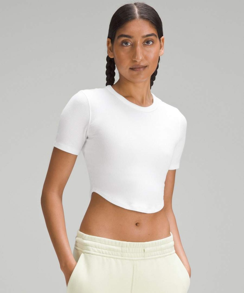 Lululemon Hold Tight Cropped T-shirt Dam Vita Sverige | RYZPNX139