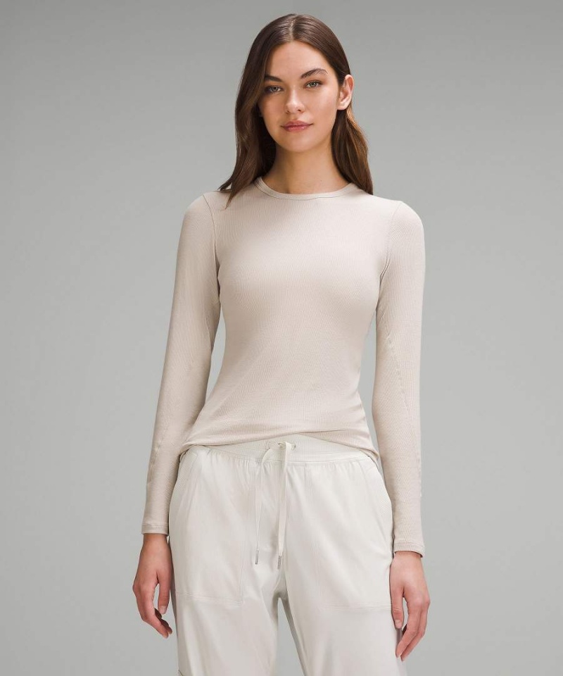 Lululemon Hold Tight Långärmad Tröja Dam Beige Sverige | WYICVB021