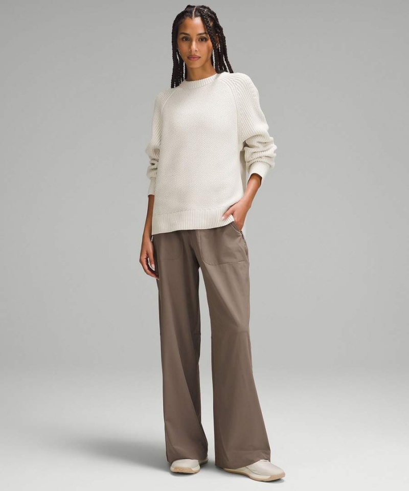 Lululemon Honeycomb Crewneck Tröjor Dam Beige Sverige | VMBDFP927