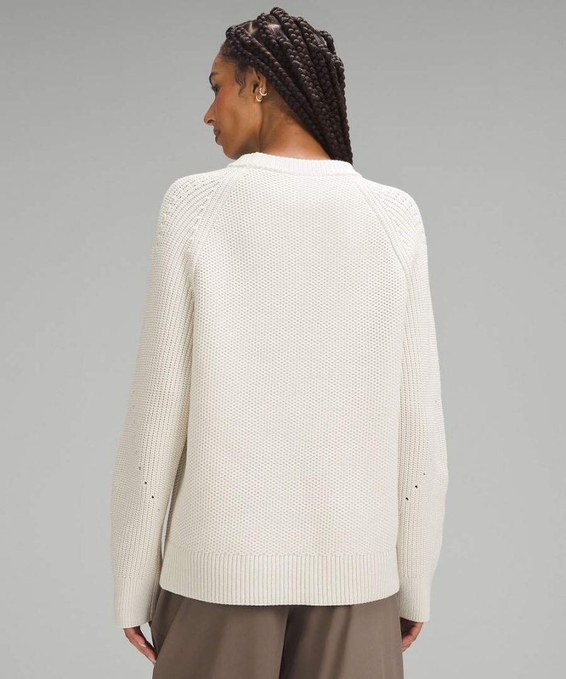 Lululemon Honeycomb Crewneck Tröjor Dam Beige Sverige | VMBDFP927