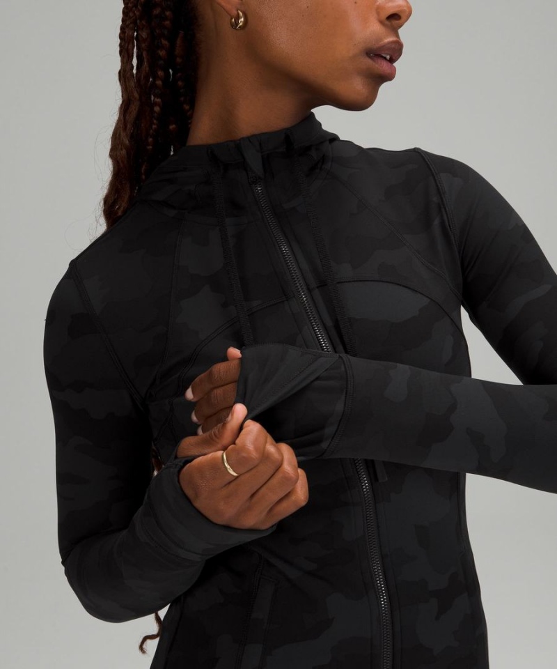 Lululemon Hooded Mesh Vent Nulu Define Jacket Dam Camo Svarta Olika Färger Sverige | TRYOXP265