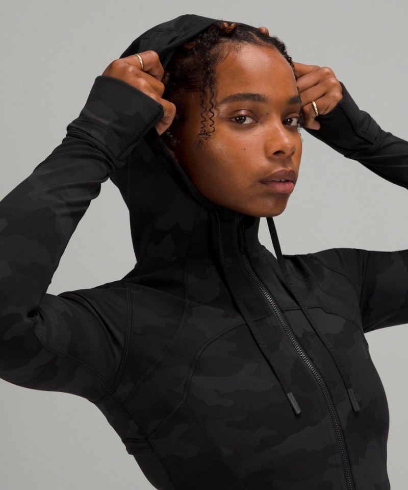 Lululemon Hooded Mesh Vent Nulu Define Jacket Dam Camo Svarta Olika Färger Sverige | TRYOXP265