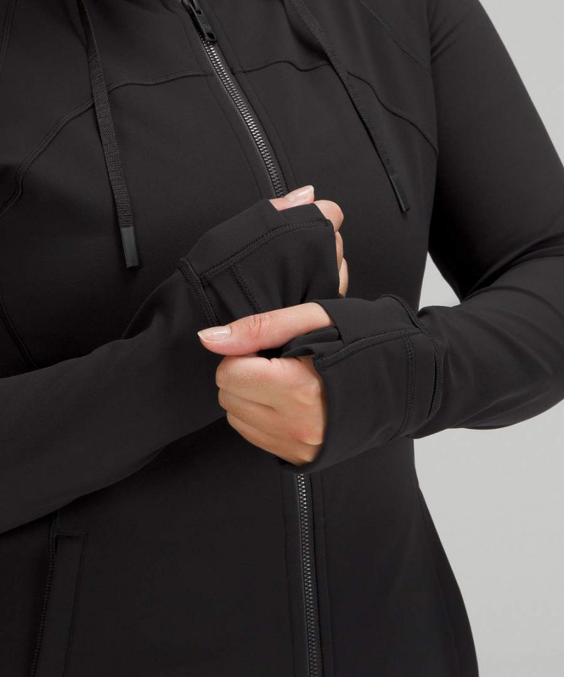 Lululemon Hooded Mesh Vent Nulu Define Jacket Dam Svarta Sverige | SGQELV809