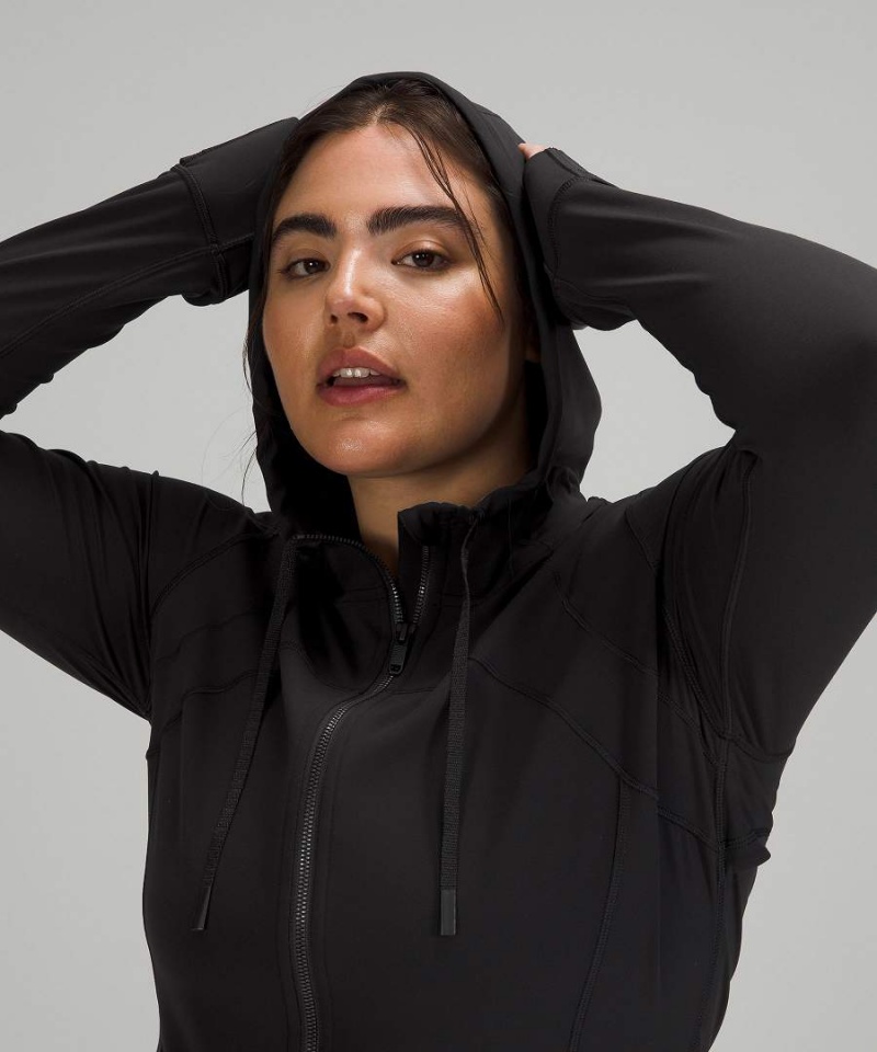 Lululemon Hooded Mesh Vent Nulu Define Jacket Dam Svarta Sverige | SGQELV809