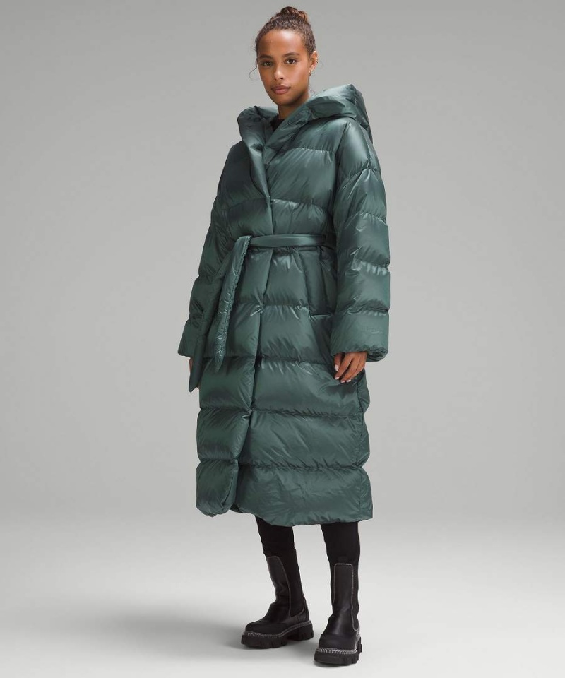 Lululemon Insulated Long Blanket Wrap Isolerade Jackor Dam Mörkgröna Sverige | BECJHD276
