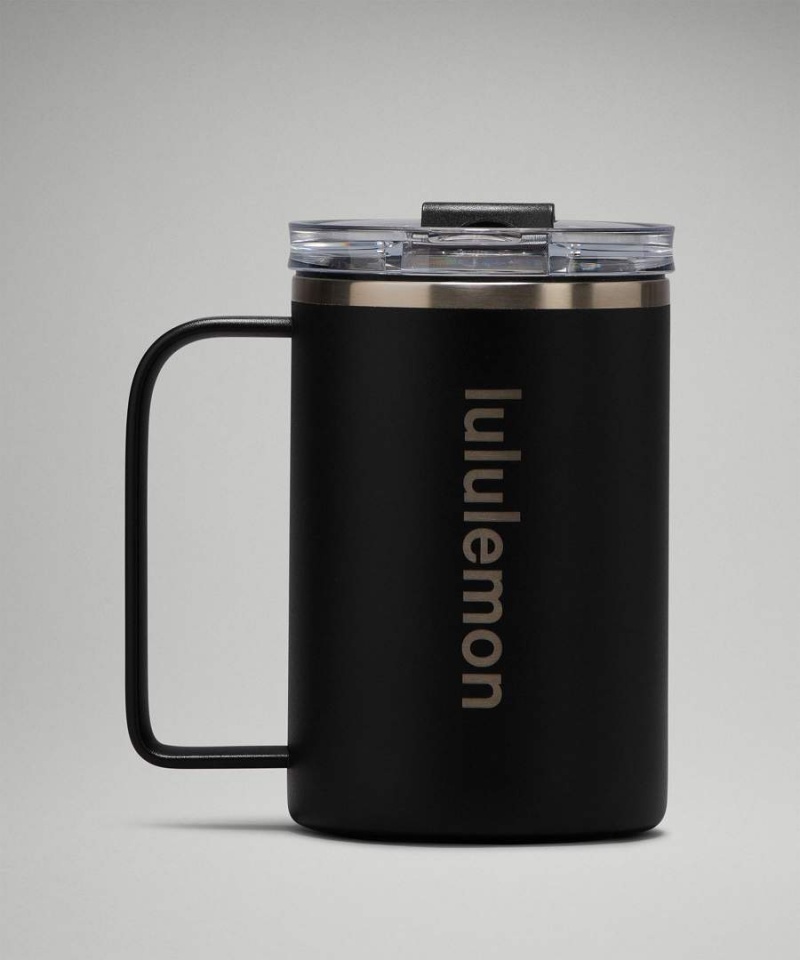 Lululemon Insulated Mug 12oz Vattenflaska Dam Svarta Sverige | DJABUM810