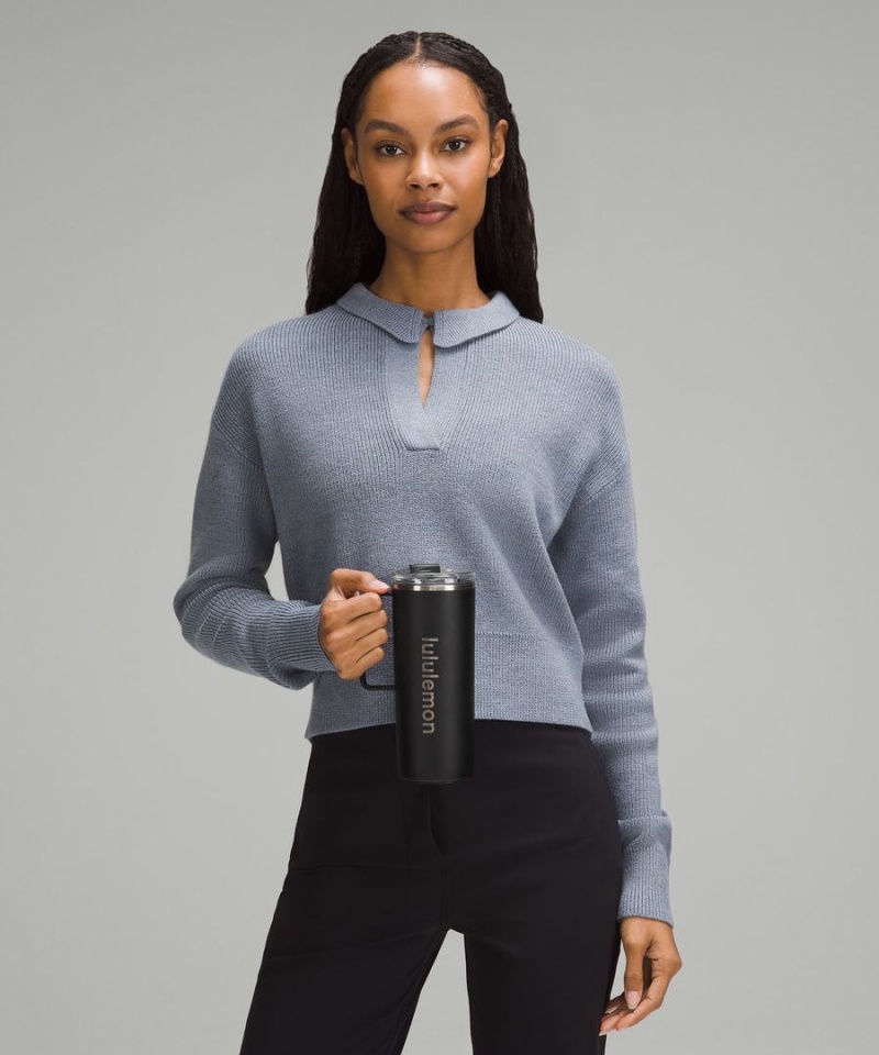 Lululemon Insulated Mug 20oz Vattenflaska Dam Svarta Sverige | VZPNSD524
