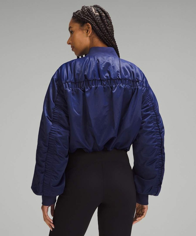 Lululemon Insulated Ruched Isolerade Jackor Dam Marinblå Sverige | KUYLAT785