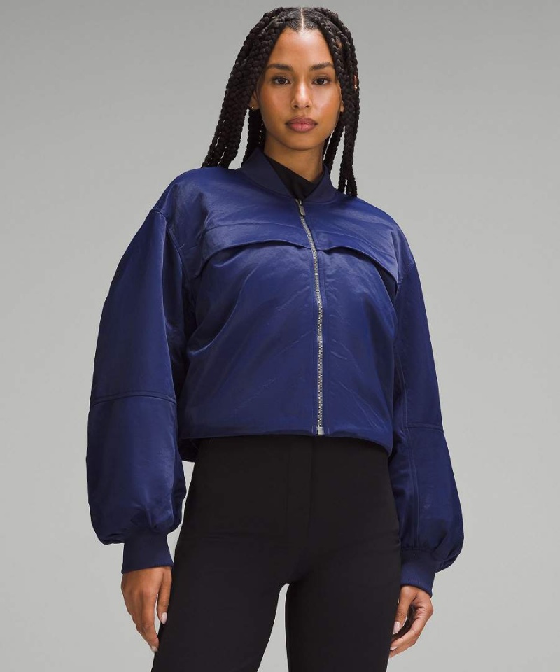 Lululemon Insulated Ruched Isolerade Jackor Dam Marinblå Sverige | KUYLAT785