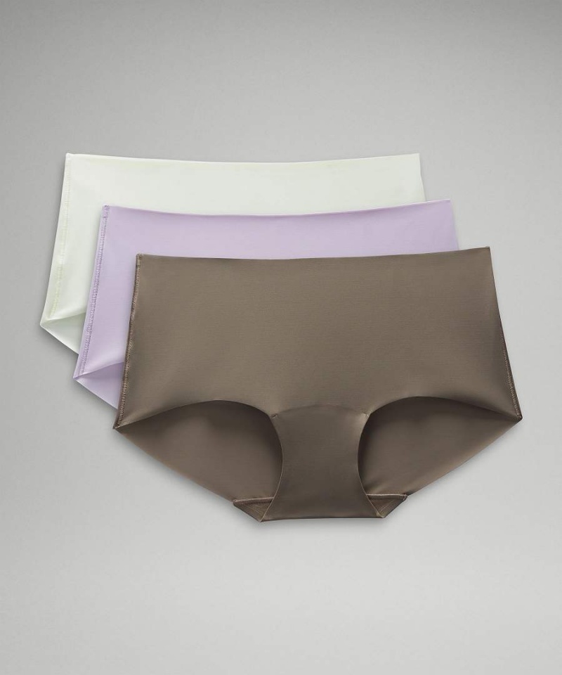 Lululemon InvisiWear Mid-Rise Boyshort 3 Pack Underkläder Dam Svarta Sverige | MDTHWG152