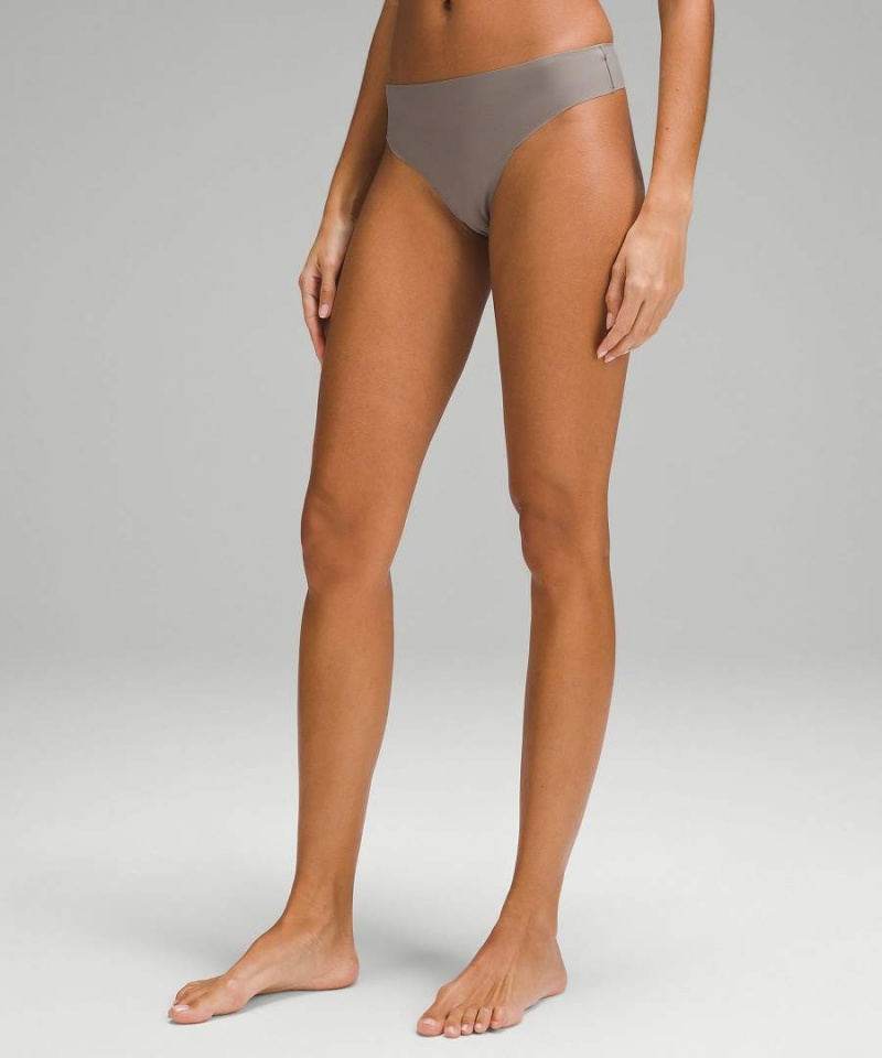 Lululemon InvisiWear Mid-Rise String 3 Pack Underkläder Dam Lila Mörkgrå Sverige | IPVEXQ068