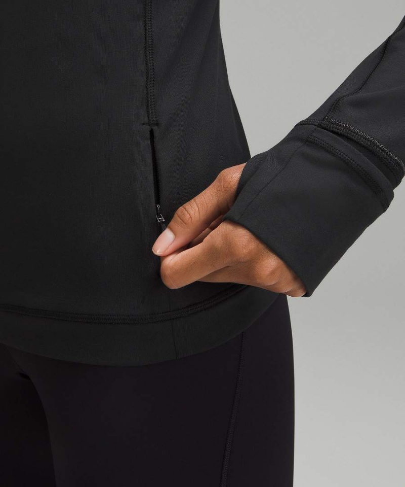 Lululemon It's Rulu Half Zip Långärmad Tröja Dam Svarta Sverige | AVJTDF590