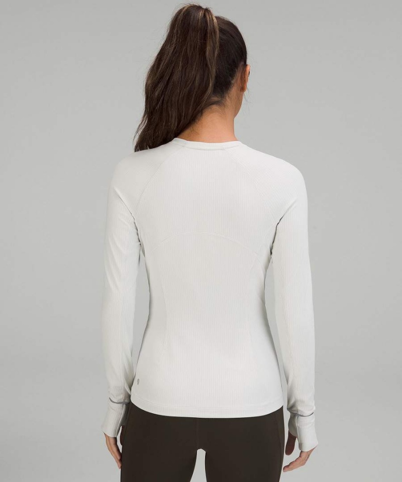 Lululemon It's Rulu Räfflad Långärmad Tröja Dam Vita Sverige | EPVRYW968