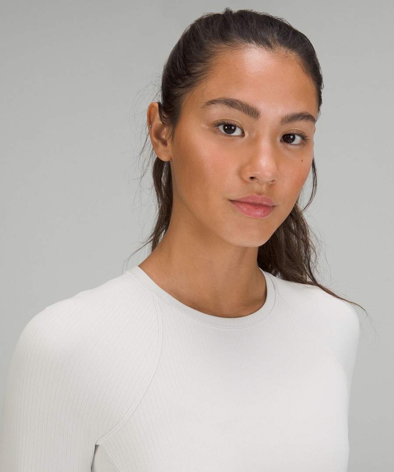 Lululemon It's Rulu Räfflad Långärmad Tröja Dam Vita Sverige | EPVRYW968
