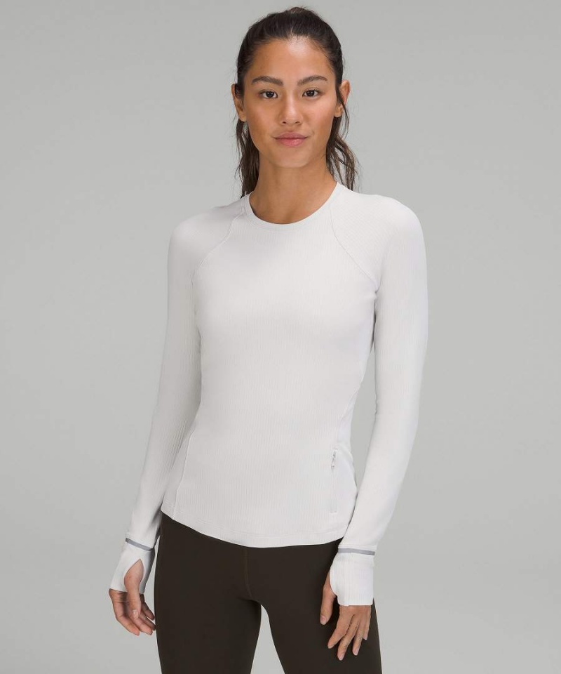Lululemon It\'s Rulu Räfflad Långärmad Tröja Dam Vita Sverige | EPVRYW968