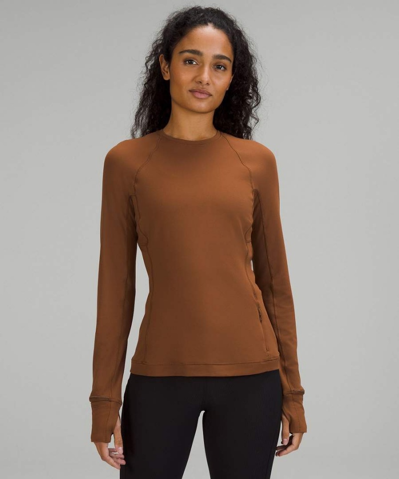 Lululemon It\'s Rulu Run Långärmad Tröja Dam Bruna Sverige | ECSPXZ398