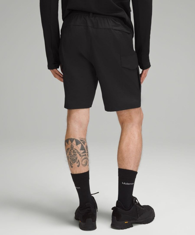 Lululemon Klassiska-Fit 9 Vandring Cargo Shorts Herr Svarta Sverige | MJHRKU813