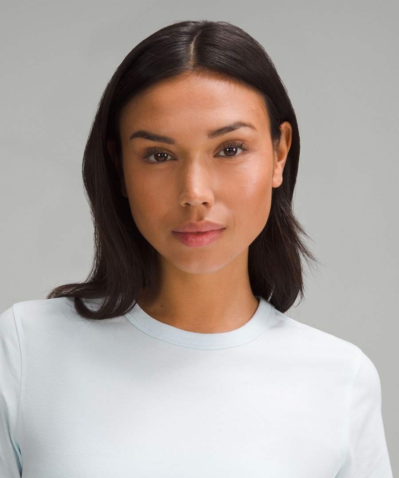 Lululemon Klassiska-Fit Bomull-Blend T-shirt Dam Turkos Sverige | DPAXWV257