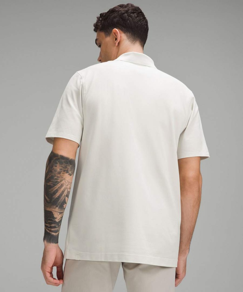 Lululemon Klassiska-Fit Pique Korta-Sleeve Piketröja Herr Beige Sverige | XCSQVO134