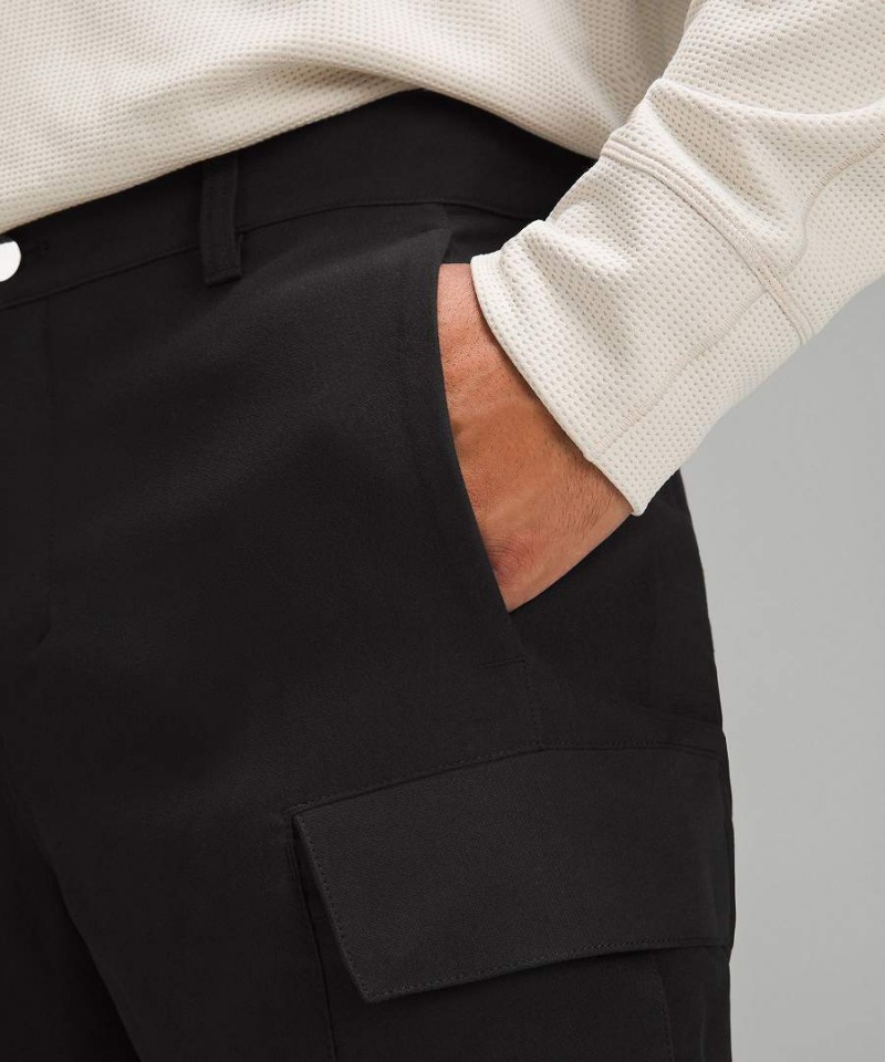 Lululemon Klassiska-Fit Sueded Cargo Byxor Herr Svarta Sverige | BHGKDT467