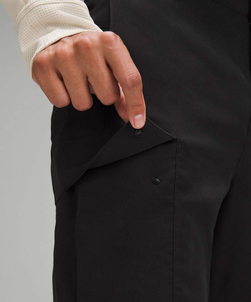 Lululemon Klassiska-Fit Sueded Cargo Byxor Herr Svarta Sverige | BHGKDT467