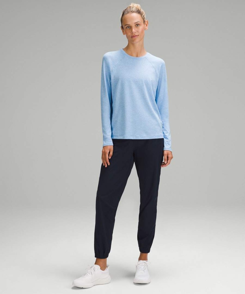 Lululemon License to Train Klassiska-Fit Långärmad Tröja Dam Blå Sverige | HUQZTE674
