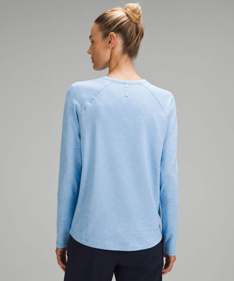 Lululemon License to Train Klassiska-Fit Långärmad Tröja Dam Blå Sverige | HUQZTE674