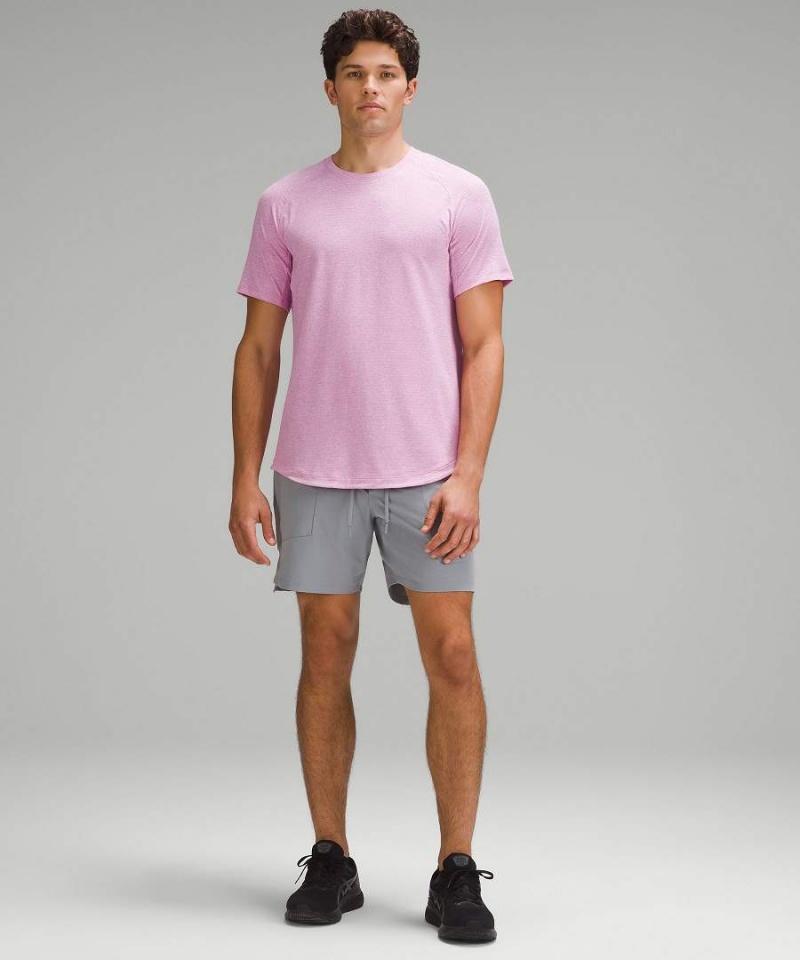 Lululemon License to Train Korta-Sleeve T-shirt Herr Lila Sverige | RIGJDX062