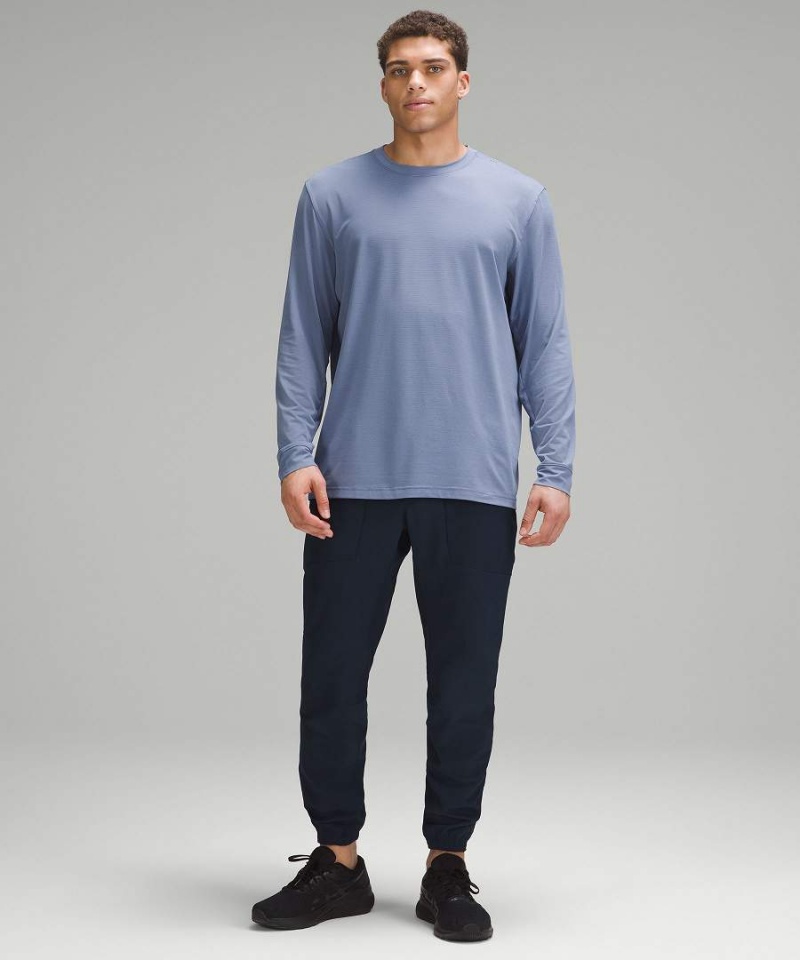 Lululemon License to Train Relaxed-Fit Långärmad Tröja Herr Blå Sverige | VESMIB273