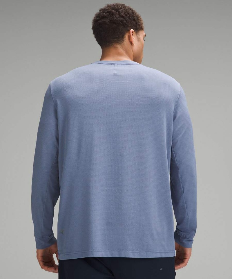 Lululemon License to Train Relaxed-Fit Långärmad Tröja Herr Blå Sverige | VESMIB273