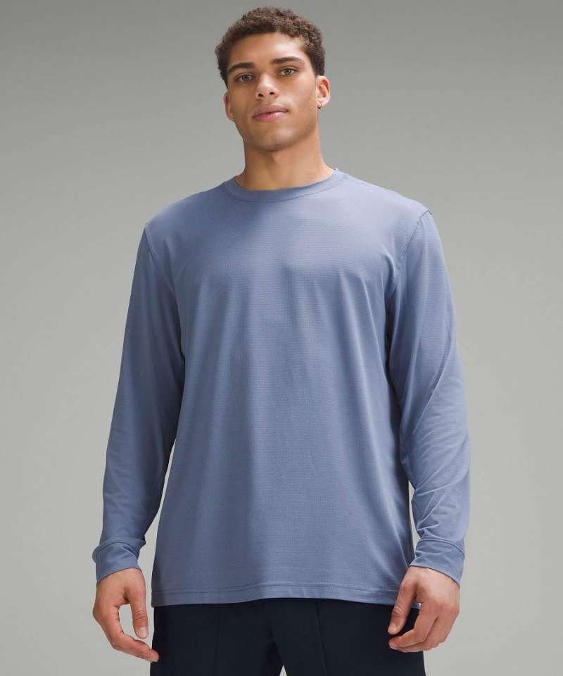 Lululemon License to Train Relaxed-Fit Långärmad Tröja Herr Blå Sverige | VESMIB273