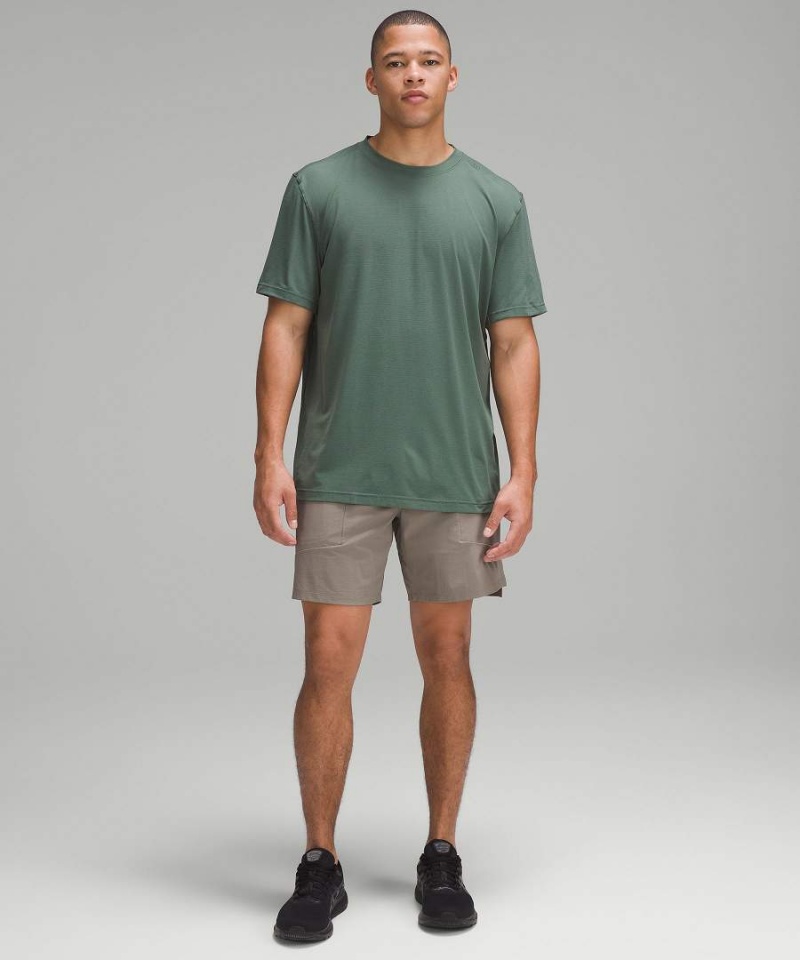 Lululemon License to Train Relaxed Korta-Sleeve T-shirt Herr Mörkgröna Sverige | FKOPMR026