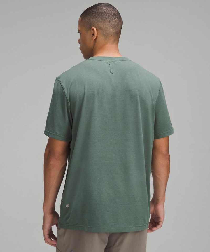 Lululemon License to Train Relaxed Korta-Sleeve T-shirt Herr Mörkgröna Sverige | FKOPMR026