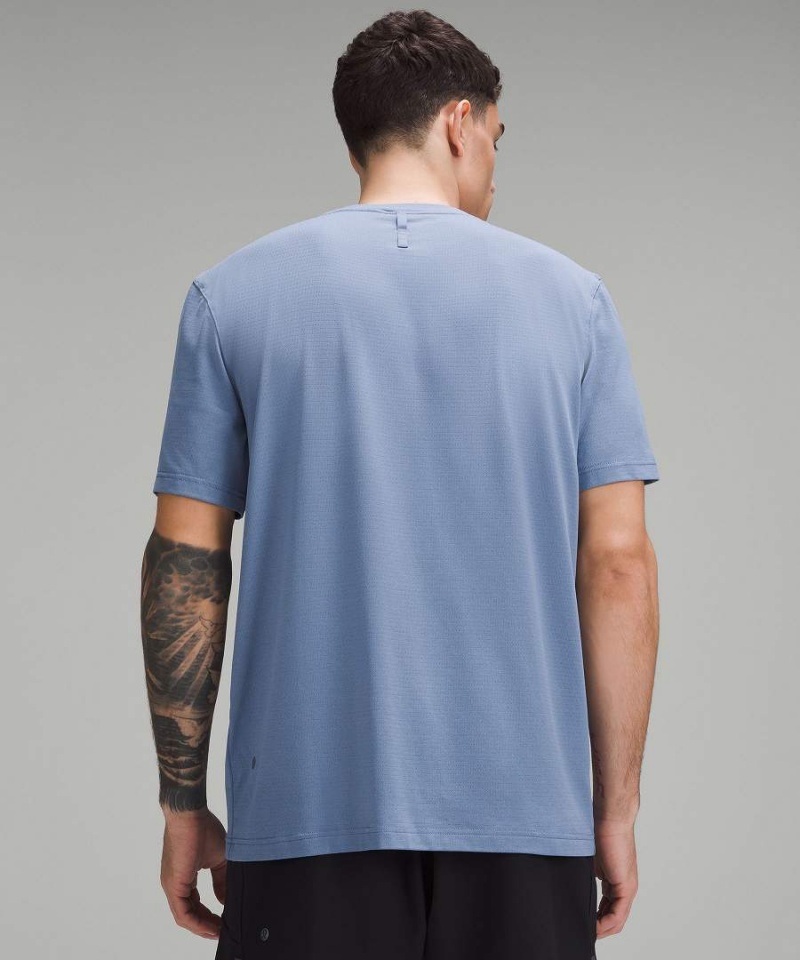 Lululemon License to Train Relaxed Korta-Sleeve T-shirt Herr Blå Sverige | QBZNOT265