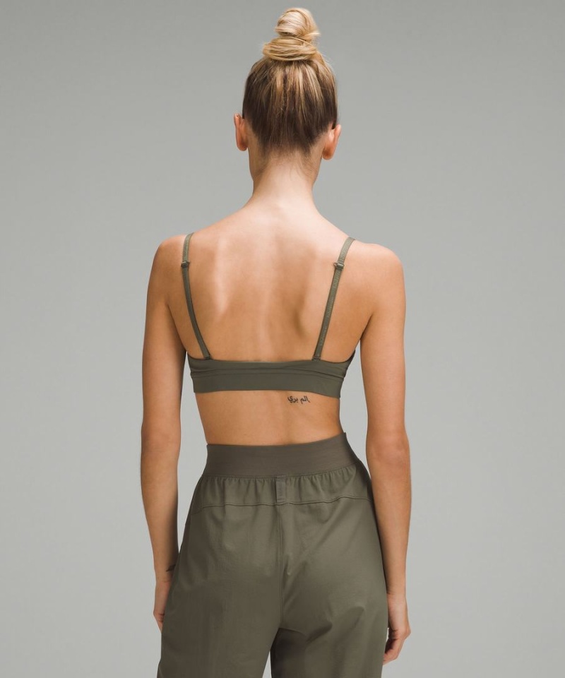 Lululemon License to Train Triangle Bra Light Support, A/B Cup Sport BH Dam Gröna Sverige | NSOVMK481