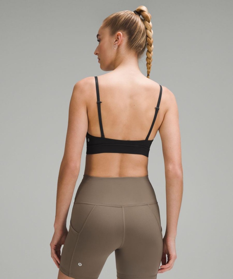 Lululemon License to Train Triangle Bra Light Support, A/B Cup Sport BH Dam Svarta Sverige | HTLIDA285