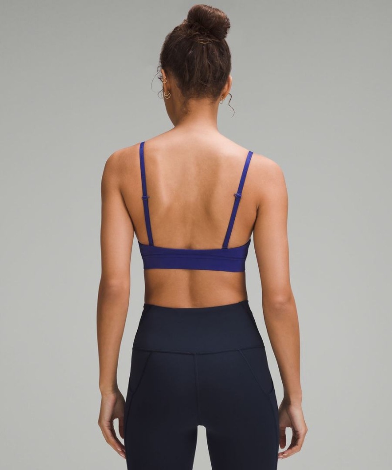 Lululemon License to Train Triangle Bra Light Support, A/B Cup Tryck Sport BH Dam Blå Sverige | JYMTXQ749