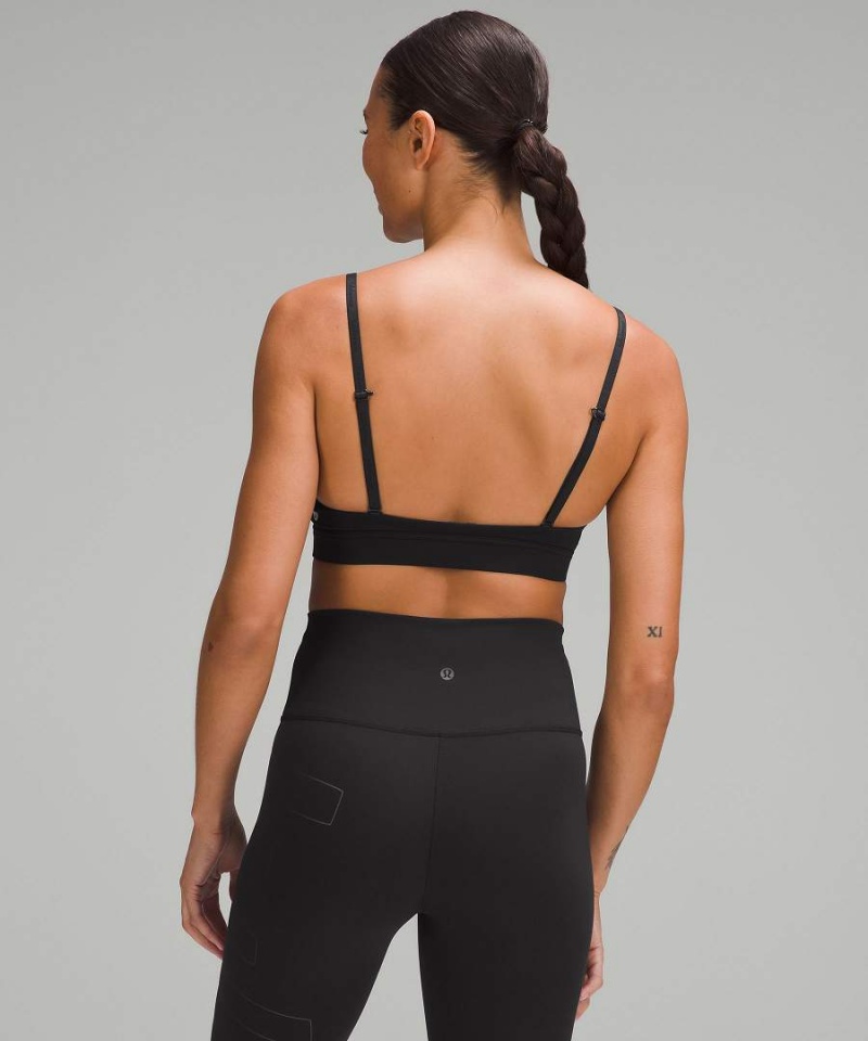 Lululemon License to Train Triangle Bra Light Support, A/B Cup Tryck Sport BH Dam Svarta Sverige | DVUHAG235