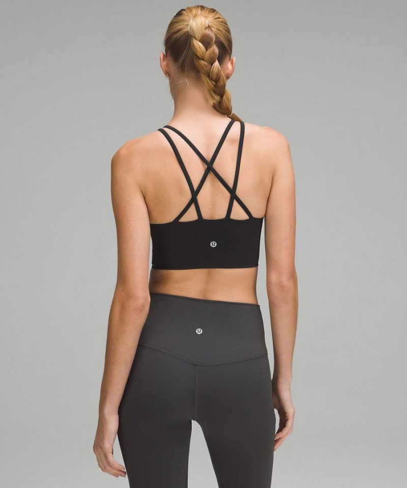 Lululemon Like a Cloud High-Neck Longline Bra Light Support, B/C Cup Sport BH Dam Svarta Sverige | SFPIUM642