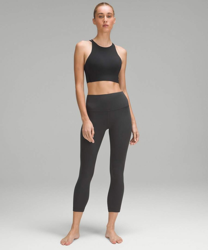 Lululemon Like a Cloud High-Neck Longline Bra Light Support, B/C Cup Sport BH Dam Svarta Sverige | SFPIUM642
