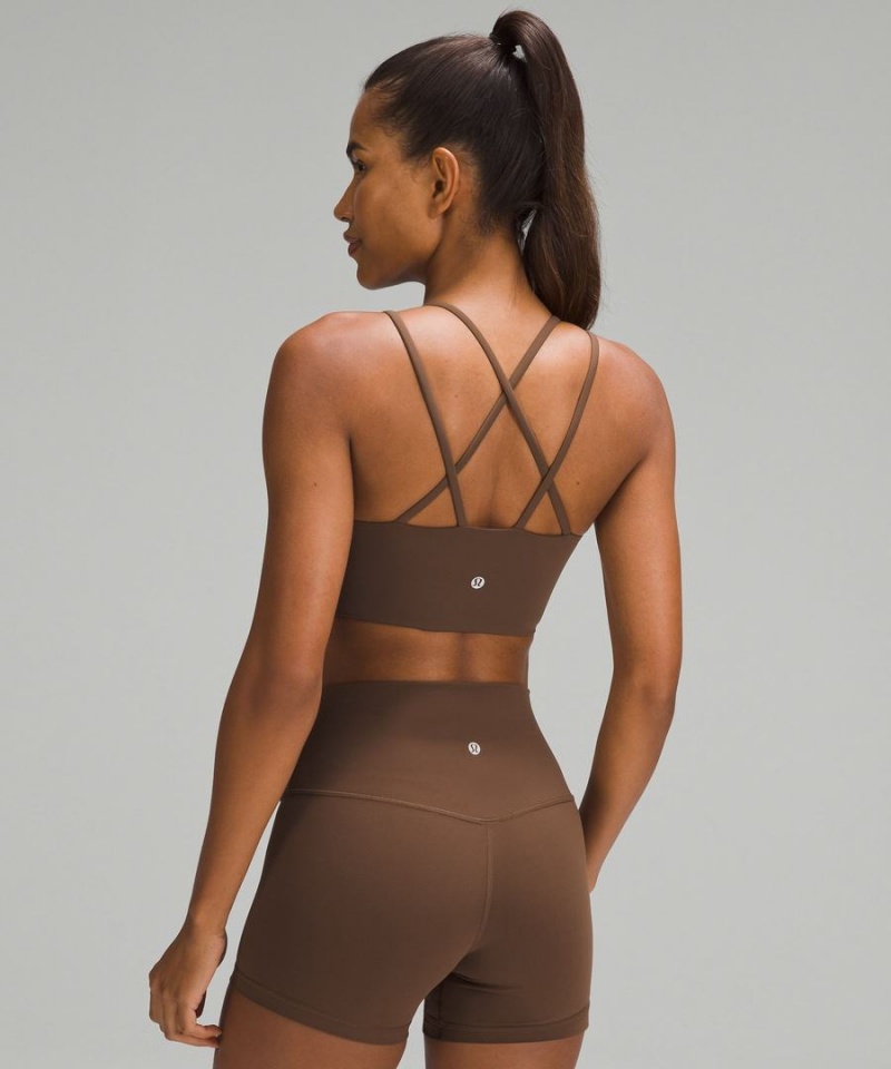 Lululemon Like a Cloud Longline Bra Light Support, B/C Cup Sport BH Dam Choklad Sverige | JRXELV756